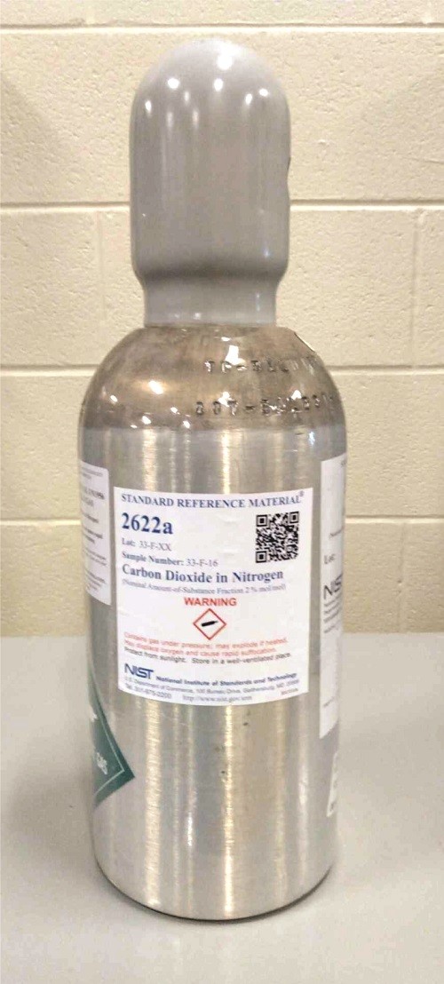 SRM 2622a - 氮中二氧化碳(公稱量-物質(zhì)分?jǐn)?shù)2%mol/mol)