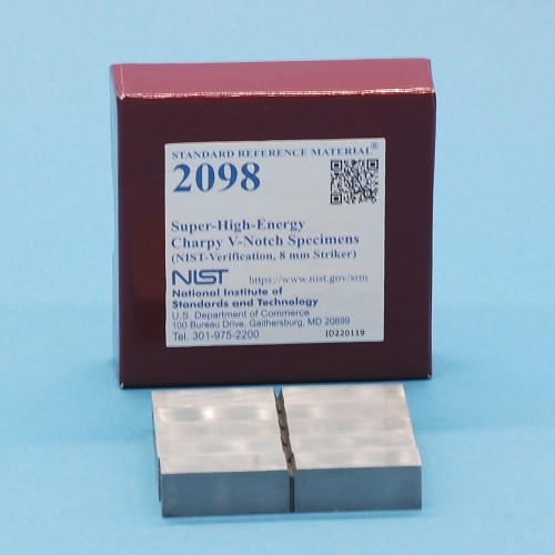 SRM 2098 - 超高能量Charpy V-缺口樣本(NIST-驗證，8毫米射手)