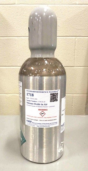 SRM 1718 - 空氣中的一氧化二氮(公稱量-物質分數(shù)為1毫微升/摩爾)標準品