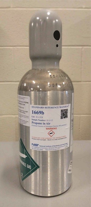  SRM 1669b - 空氣中的丙烷(公稱含量為500毫微升/摩爾)