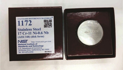 SRM 1172 - 不銹鋼Cr17-Ni11-Nb0.6(AISI 348)標準品