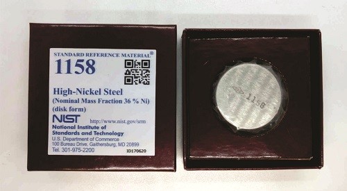 SRM 1158 - 高鎳鋼(標稱質量分數36%Ni)(圓盤形)標準品