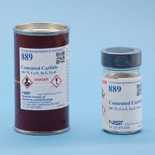 SRM 889 - 硬質(zhì)合金(W-75，Co-9，Ta-5，Ti-4)標(biāo)準(zhǔn)品
