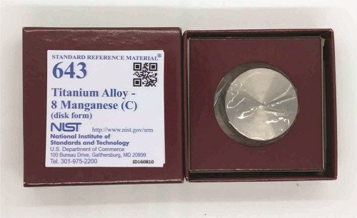 SRM 643 - 光譜鈦.鈦基標準鈦合金，8 Mn(C)標準品